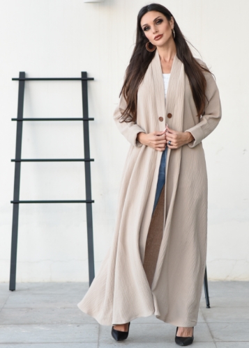 Picture of Beige linen abaya