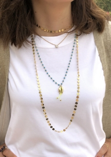 Picture of Long Gold Disc Necklace