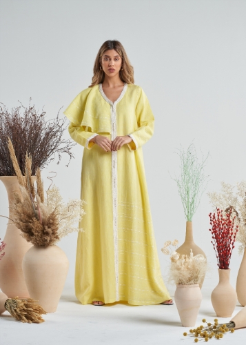 Picture of Pure Organic Linen Moroccan Caftan