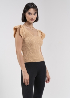 Picture of V Neck Top - Brown