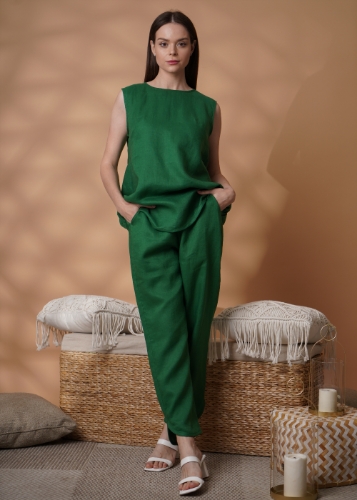 صورة Green Linen Set