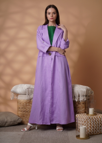 Picture of Lavendar Linen Abaya