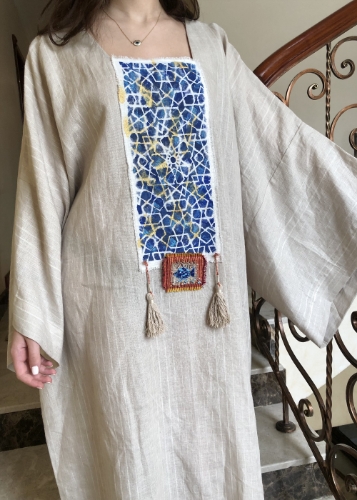 Picture of Painted short panel Kaftan 